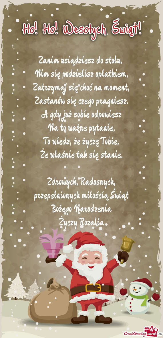 Nim się podzielisz opłatkiem