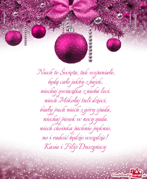 No i radość będzie wszędzie! Kasia i Filip Duszyńscy