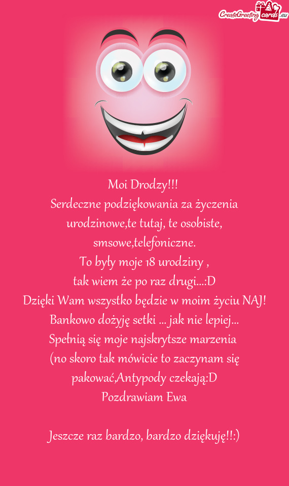 (no skoro tak mówicie to zaczynam się pakować,Antypody czekają:D