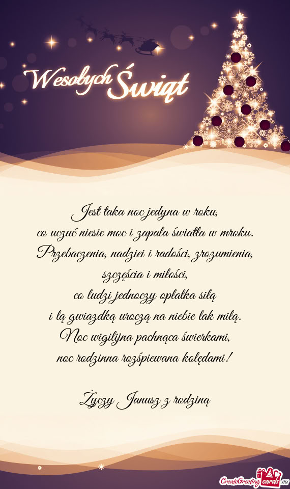 Noc rodzinna rozśpiewana kolędami! Janusz z rodziną