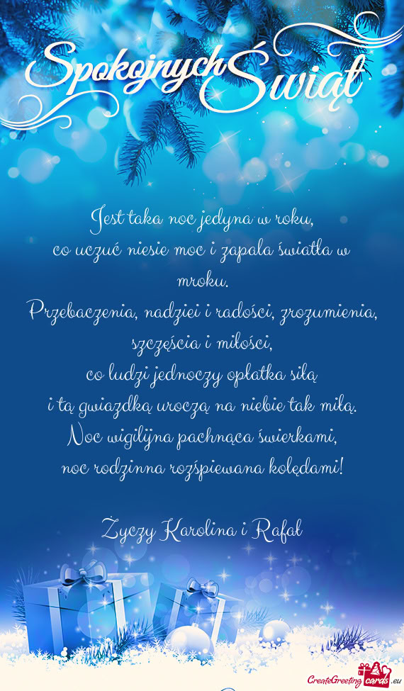 Noc rodzinna rozśpiewana kolędami! Karolina i Rafał