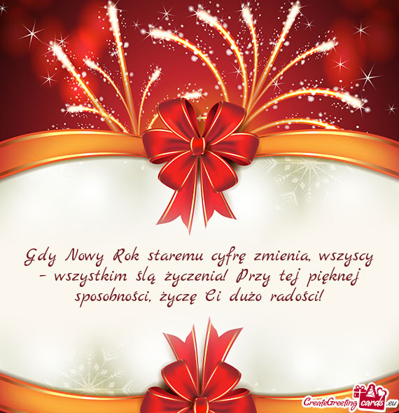 Ności, życzę Ci dużo radości