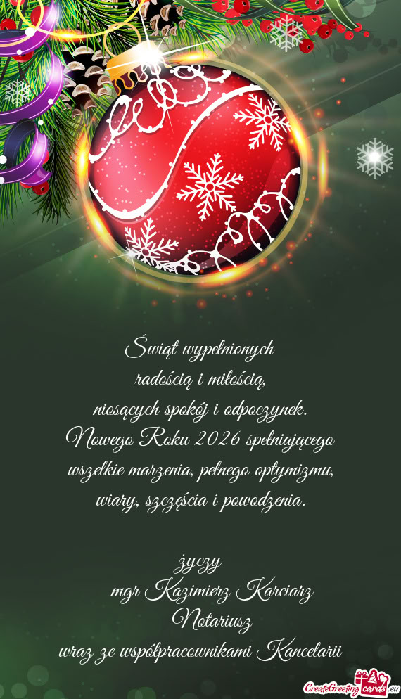 Nowego Roku 2026 spełniającego