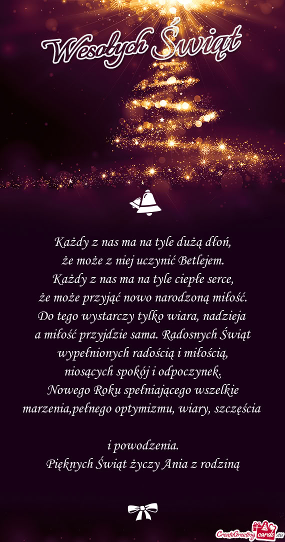 Nowego Roku spełniającego wszelkie marzenia,pełnego optymizmu, wiary, szczęścia