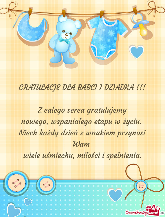 Nowego, wspaniałego etapu w życiu