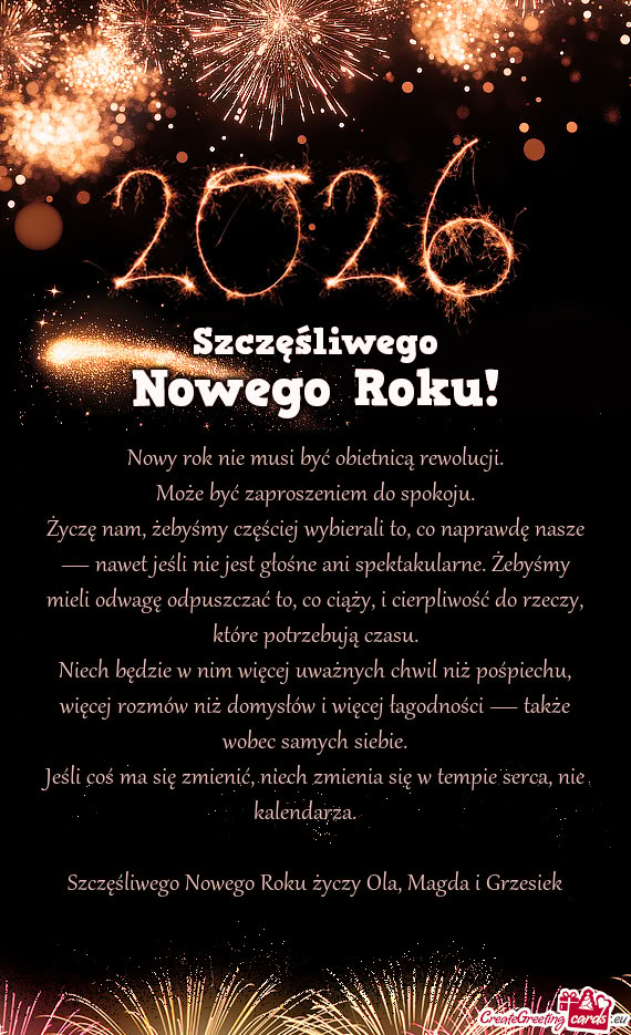 Nowy rok nie musi być obietnicą rewolucji