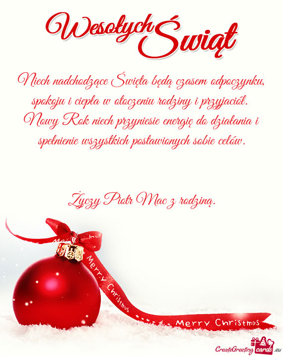 Nowy Rok niech przyniesie energię do działania i spełnienie wszystkich postawionych sobie celów