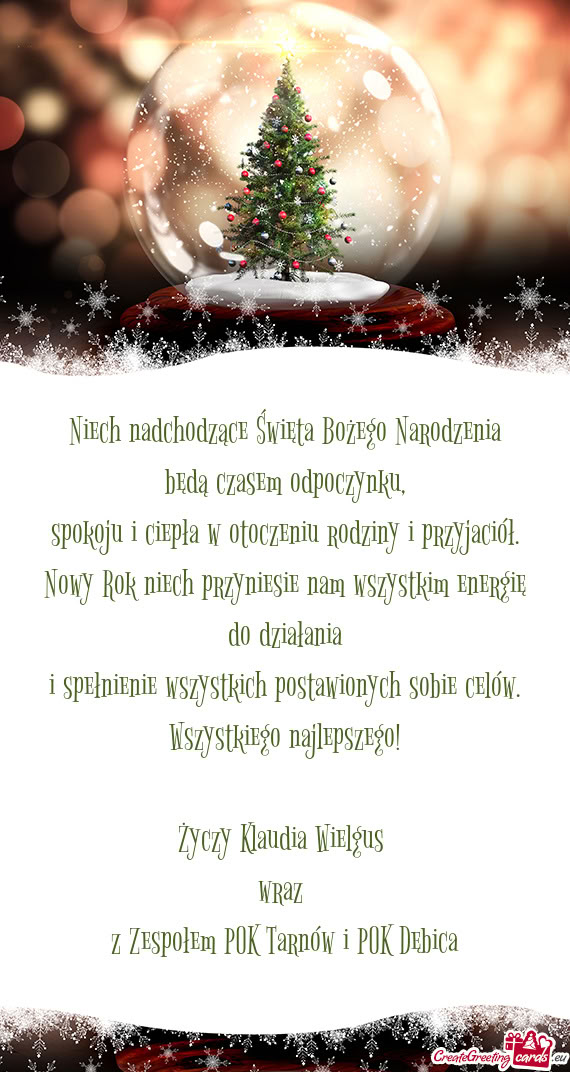 Nowy Rok niech przyniesie nam wszystkim energię do działania