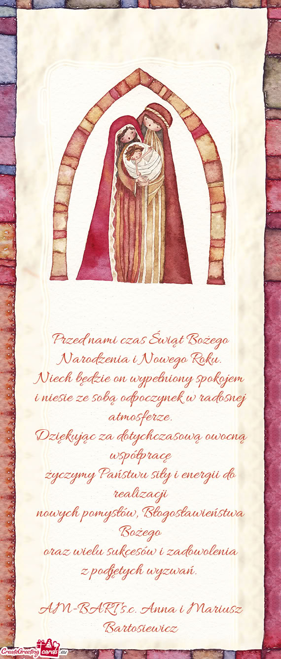 Nowych pomysłów, Błogosławieństwa Bożego