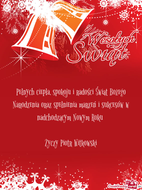 Nowym Roku  Piotr Witkowski