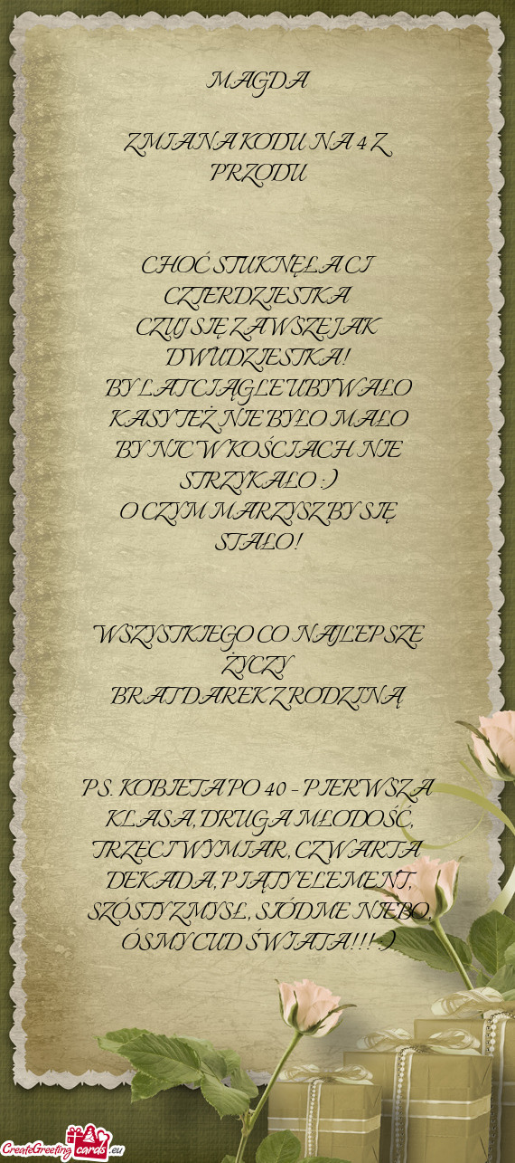 O CZYM MARZYSZ BY SIĘ STAŁO