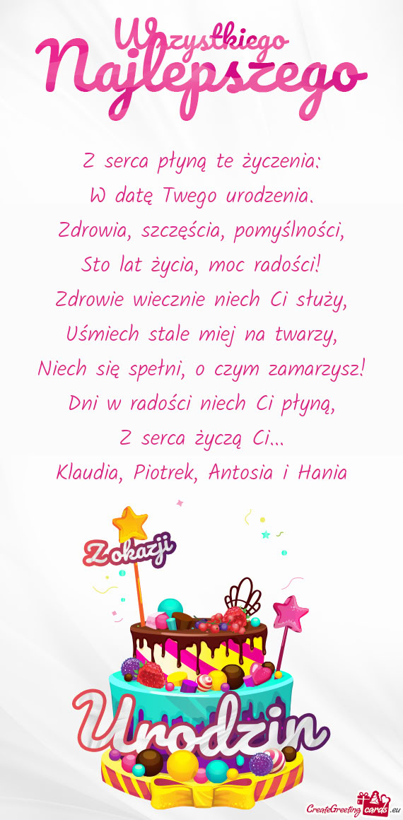 O czym zamarzysz! Dni w radości niech Ci płyną