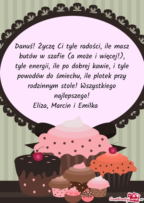 O dobrej kawie, i tyle powodów do śmiechu, ile plotek przy rodzinnym stole! Wszystkiego najlepszeg