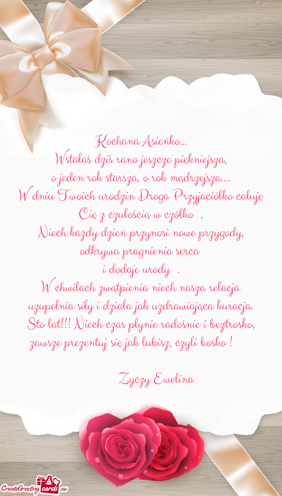 O jeden rok starsza, o rok mądrzejsza