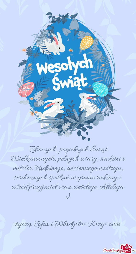 O nastroju, serdecznych spotkań w gronie rodziny i wśród przyjaciół oraz wesołego Alleluja :)