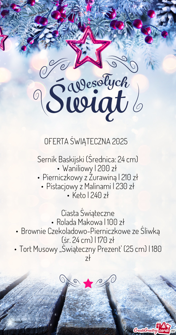 • Pierniczkowy z Żurawiną | 210 zł