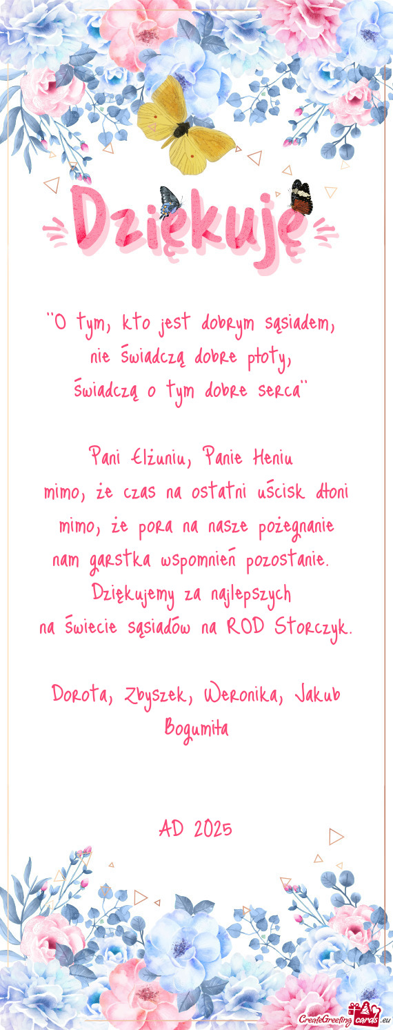 ""O tym, kto jest dobrym sąsiadem