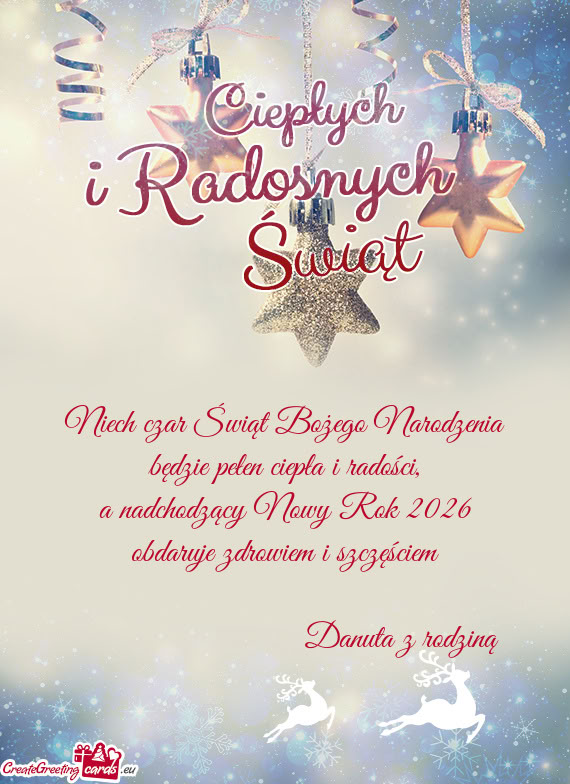 Obdaruje zdrowiem i szczęściem