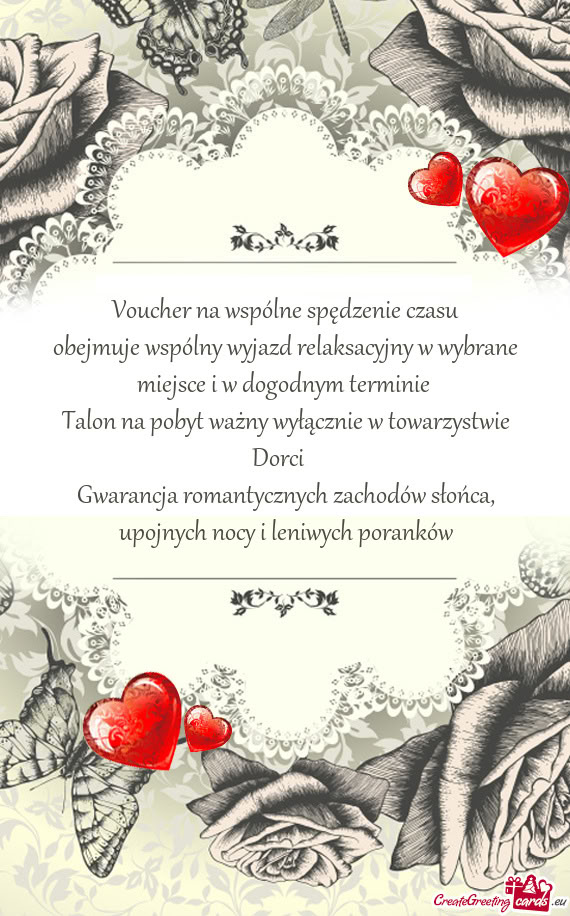 Obejmuje wspólny wyjazd relaksacyjny w wybrane miejsce i w dogodnym terminie