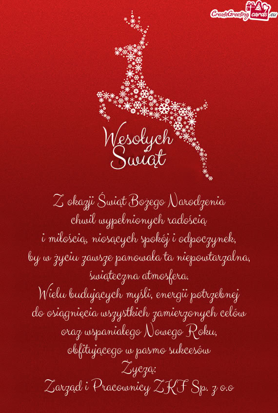 Obfitującego w pasmo sukcesów Życzą