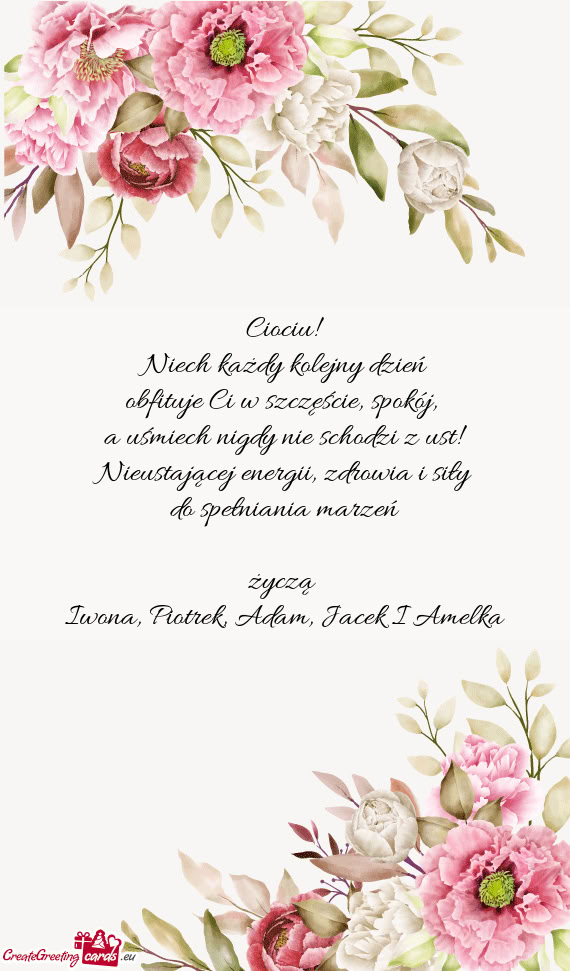 Obfituje Ci w szczęście, spokój