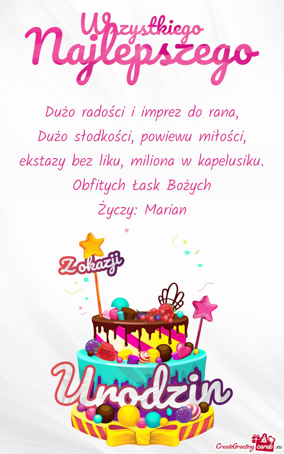 Obfitych Łask Bożych Życzy