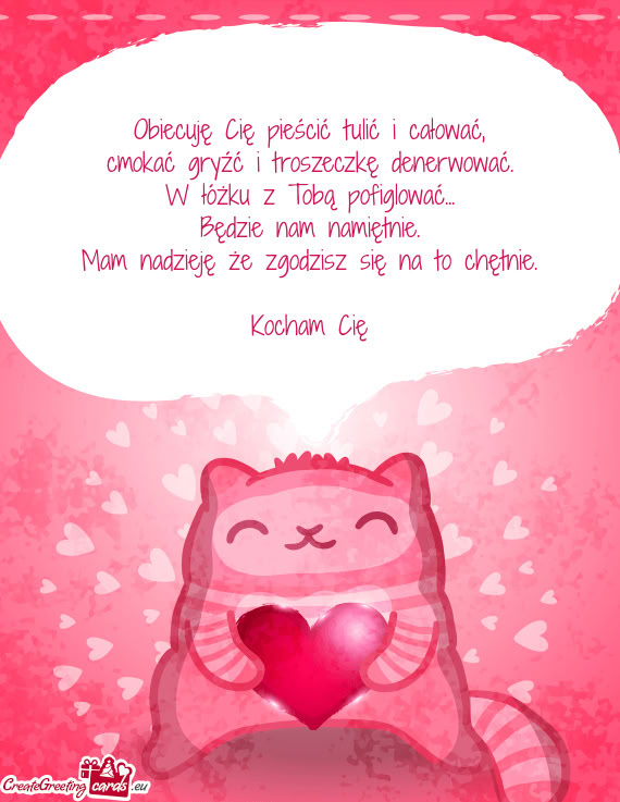Obiecuję Cię pieścić tulić i całować