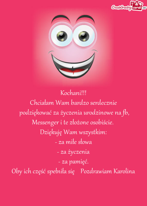 Oby ich część spełniła się 😁 Pozdrawiam Karolina ❤️😊