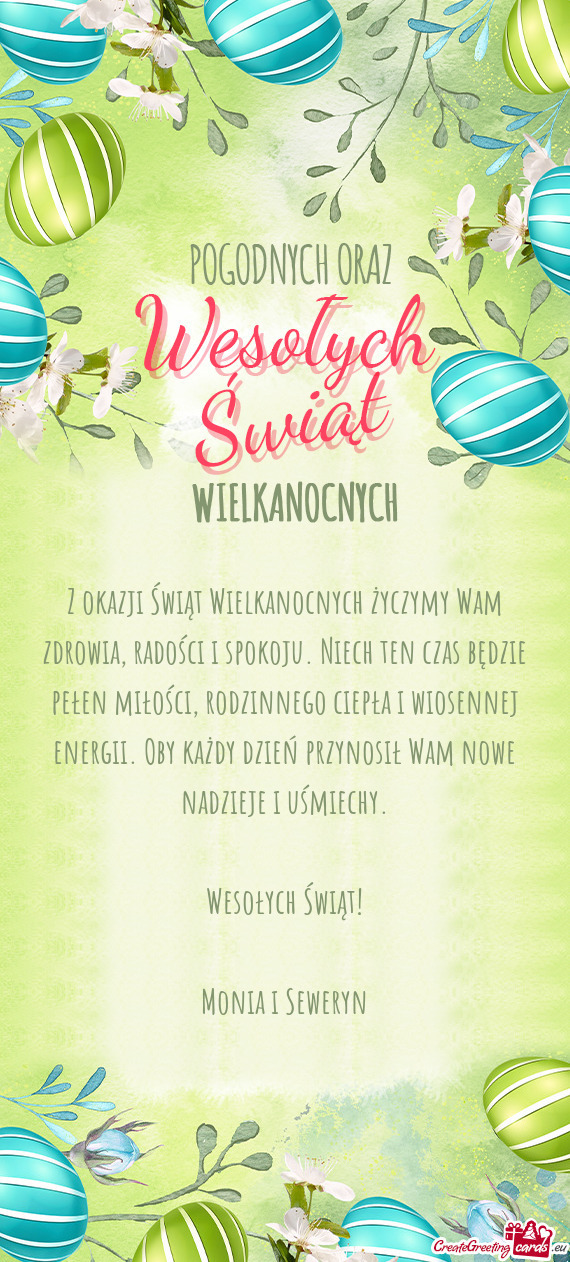 Oby każdy dzień przynosił Wam nowe nadzieje i uśmiechy