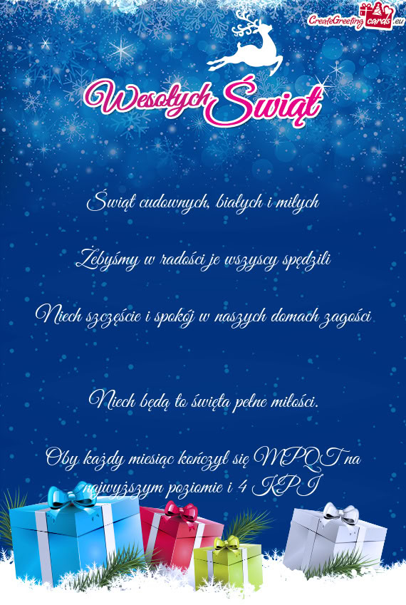 Oby każdy miesiąc kończył się MPQT na najwyższym poziomie i 4 KPI