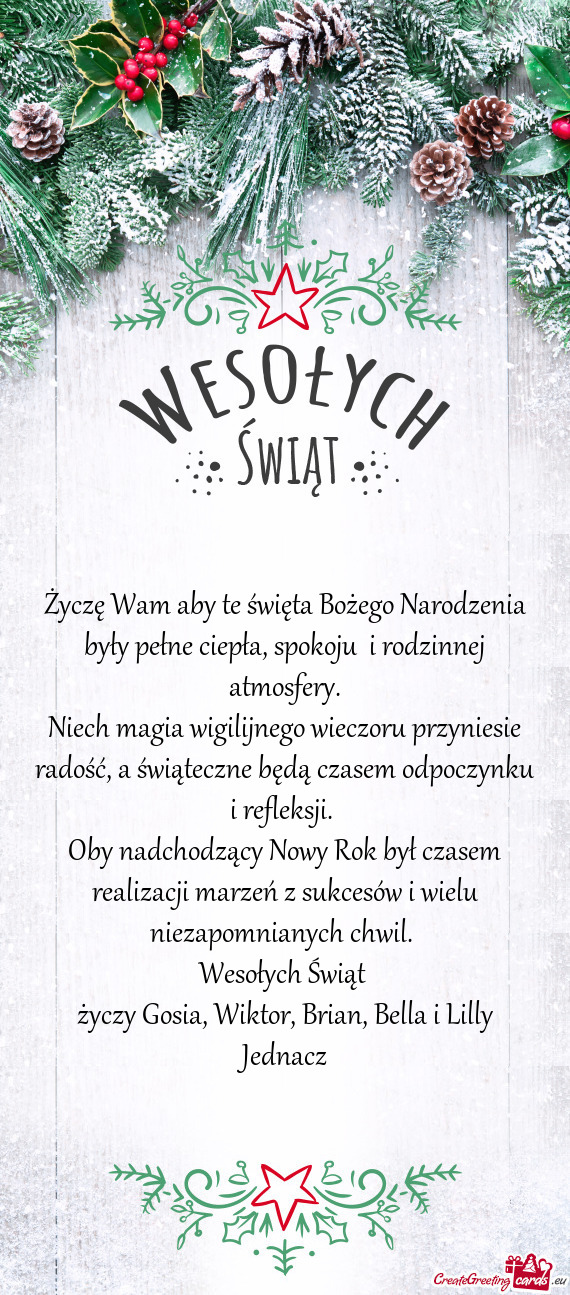 Oby nadchodzący Nowy Rok był czasem realizacji marzeń z sukcesów i wielu niezapomnianych chwil