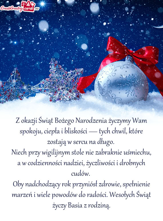 Oby nadchodzący rok przyniósł zdrowie, spełnienie marzeń i wiele powodów do radości. Wesołyc