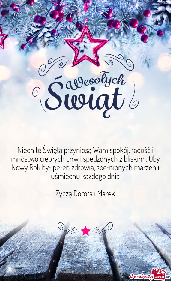 Oby Nowy Rok był pełen zdrowia, spełnionych marzeń i uśmiechu każdego dnia