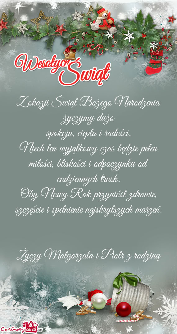 Oby Nowy Rok przyniósł zdrowie, szczęście i spełnienie najskrytszych marzeń