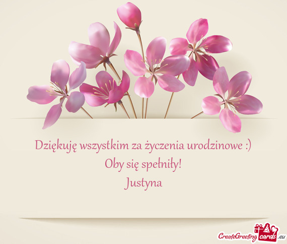 ) Oby się spełniły! Justyna