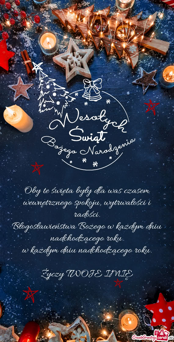 Oby te święta były dla was czasem wewnętrznego spokoju, wytrwałości i radości