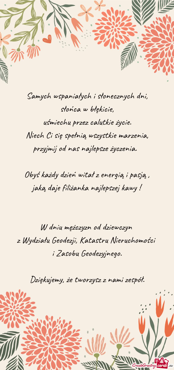 Obyś każdy dzień witał z energią i pasją