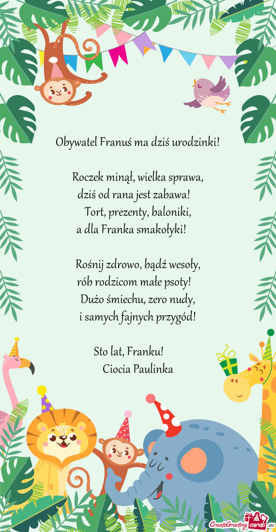 🎂 Obywatel Franuś ma dziś urodzinki! 🎂