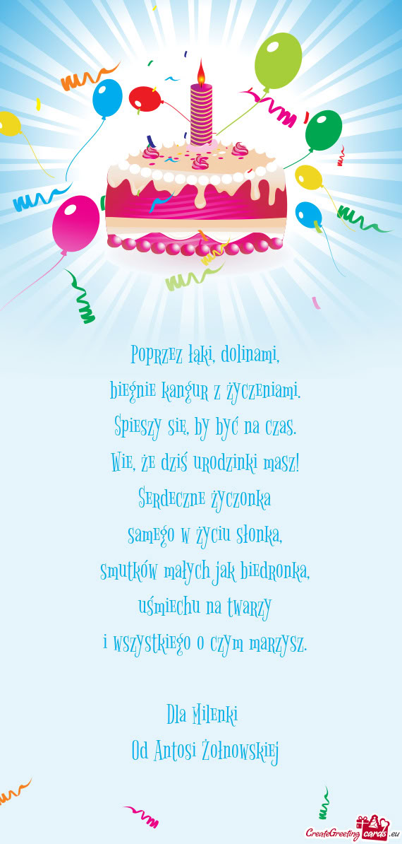 Od Antosi Żołnowskiej