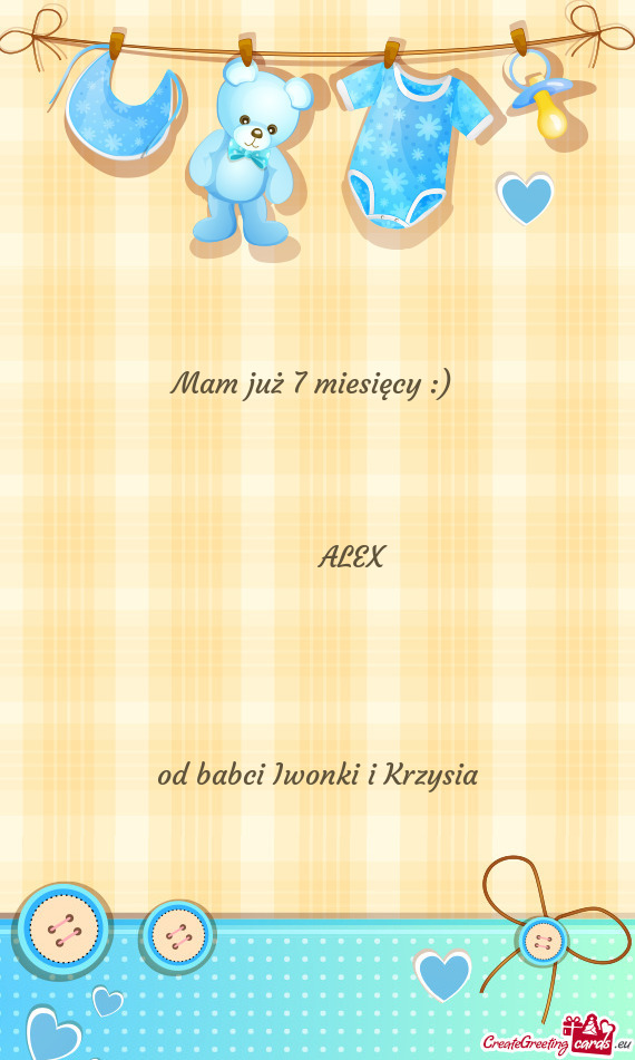 Od babci Iwonki i Krzysia