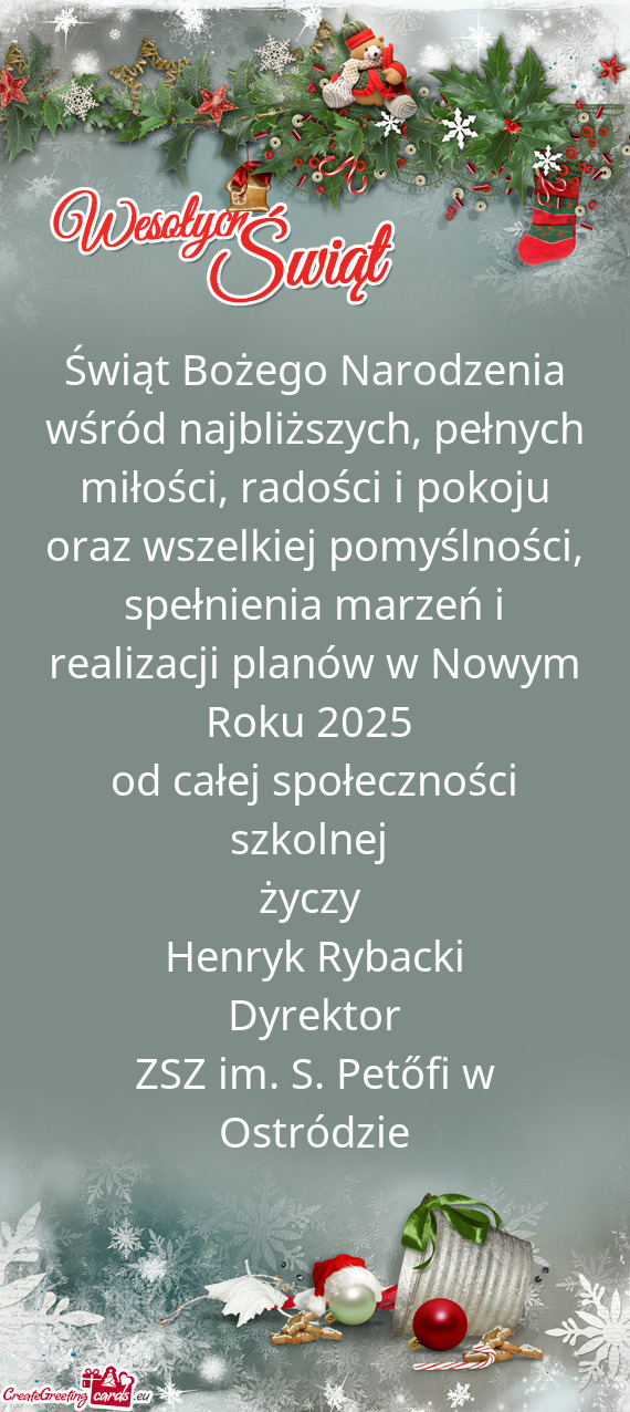 Od całej społeczności szkolnej