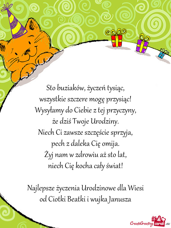 Od Ciotki Beatki i wujka Janusza