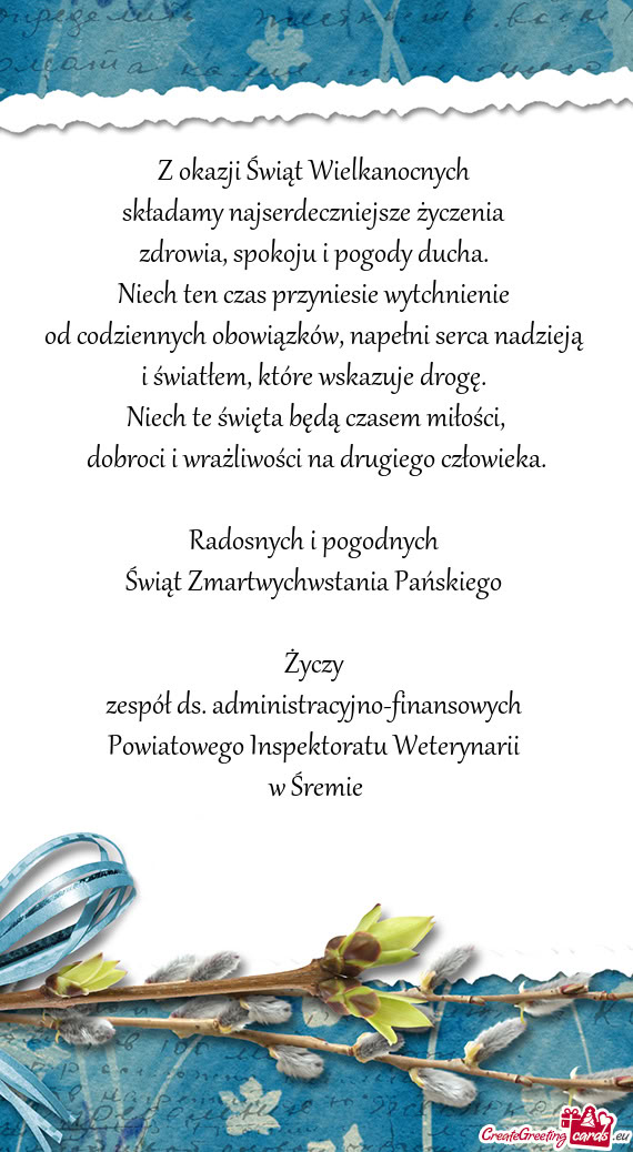 Od codziennych obowiązków, napełni serca nadzieją