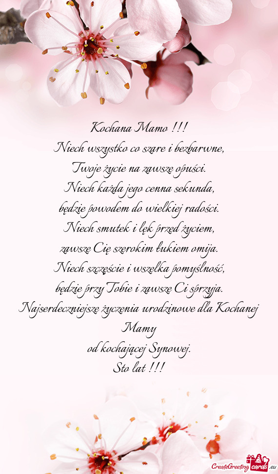 Od kochającej Synowej