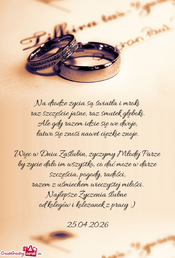 Od kolegów i koleżanek z pracy :)