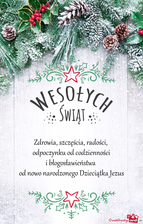 Od nowo narodzonego Dzieciątka Jezus