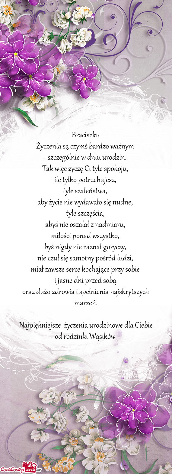 Od rodzinki Wąsików😉