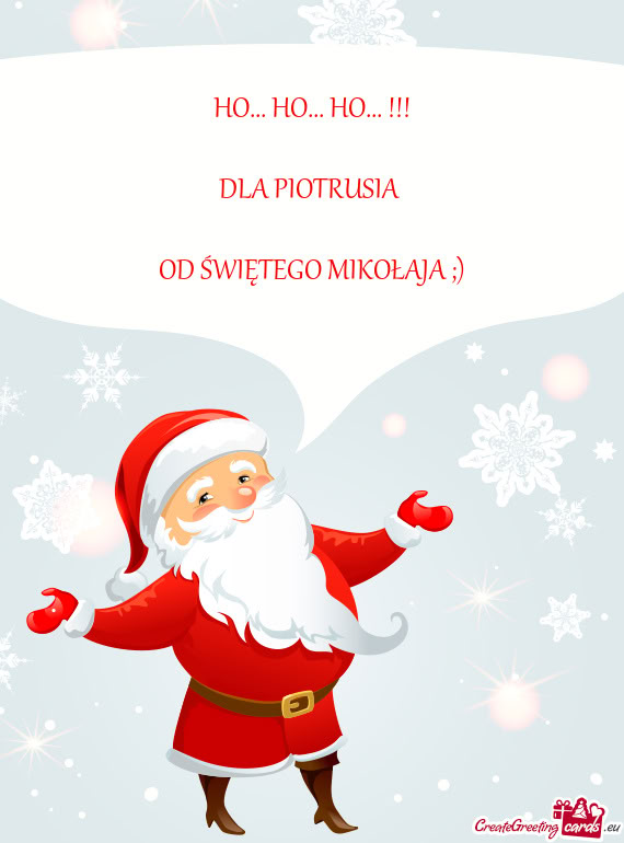 OD ŚWIĘTEGO MIKOŁAJA ;)