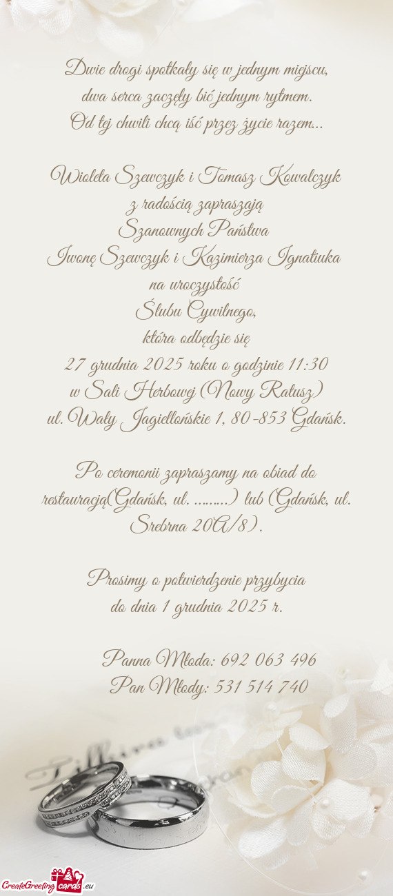 Od tej chwili chcą iść przez życie razem…