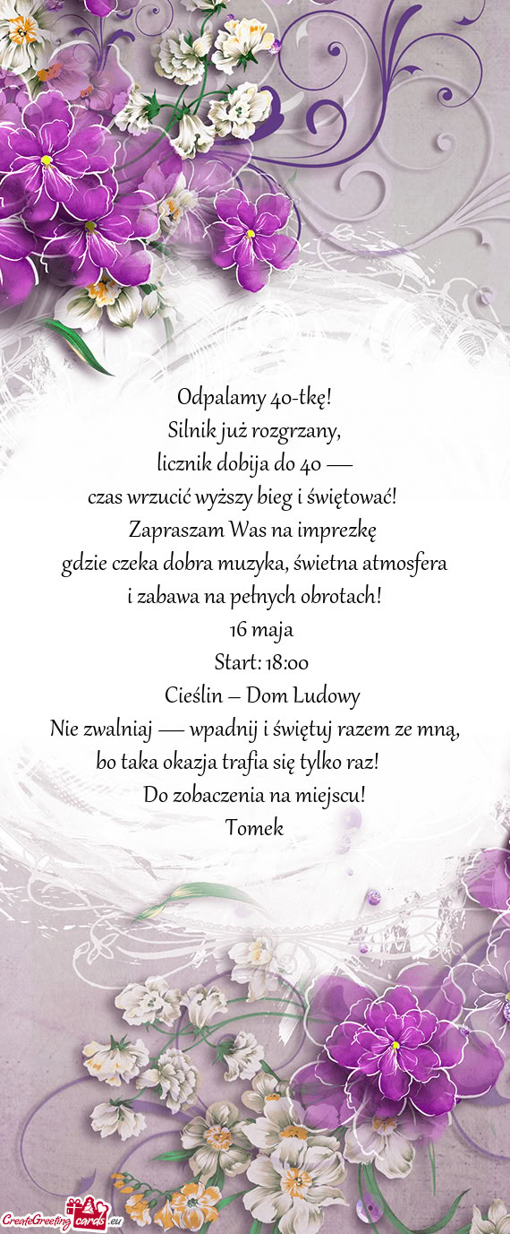 🔧 Odpalamy 40-tkę! 🔧